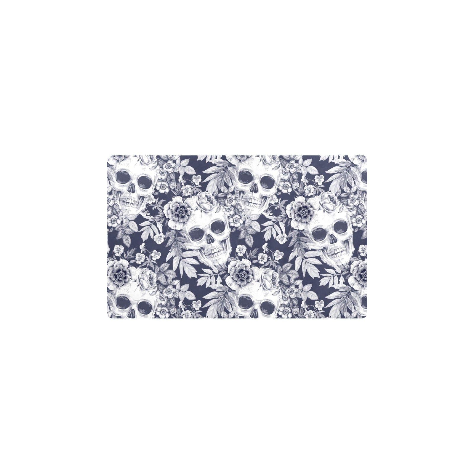 Skull Floral Beautiful Kitchen Mat