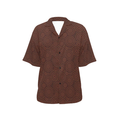 Aboriginal Pattern Print Design 02 Women's Hawaiian Shirt