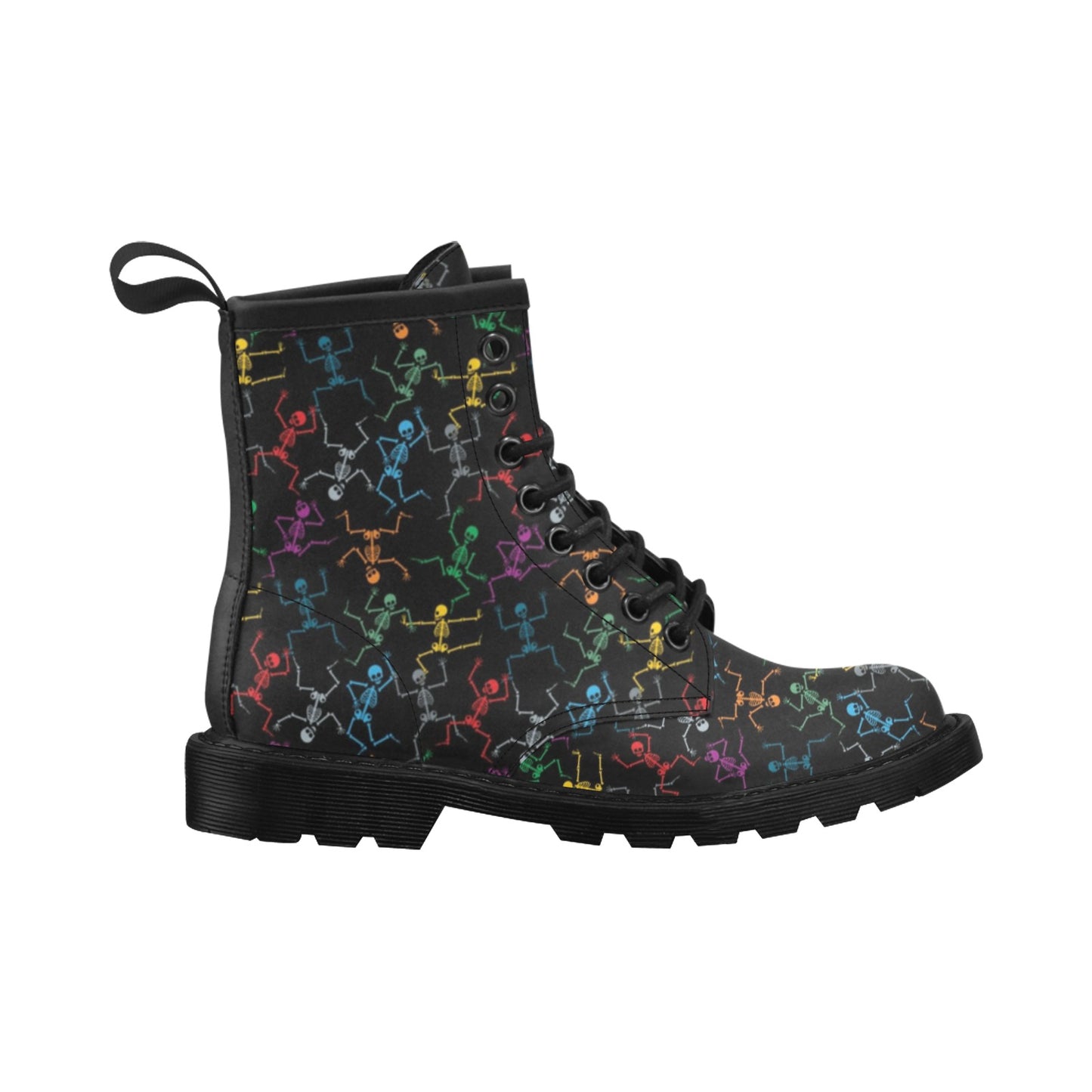Skeleton Colorful Print Design LKS302 Women's Boots