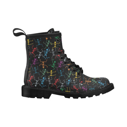 Skeleton Colorful Print Design LKS302 Women's Boots