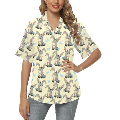 Donkey Baby Pattern Print Design 02 Women's Hawaiian Shirt