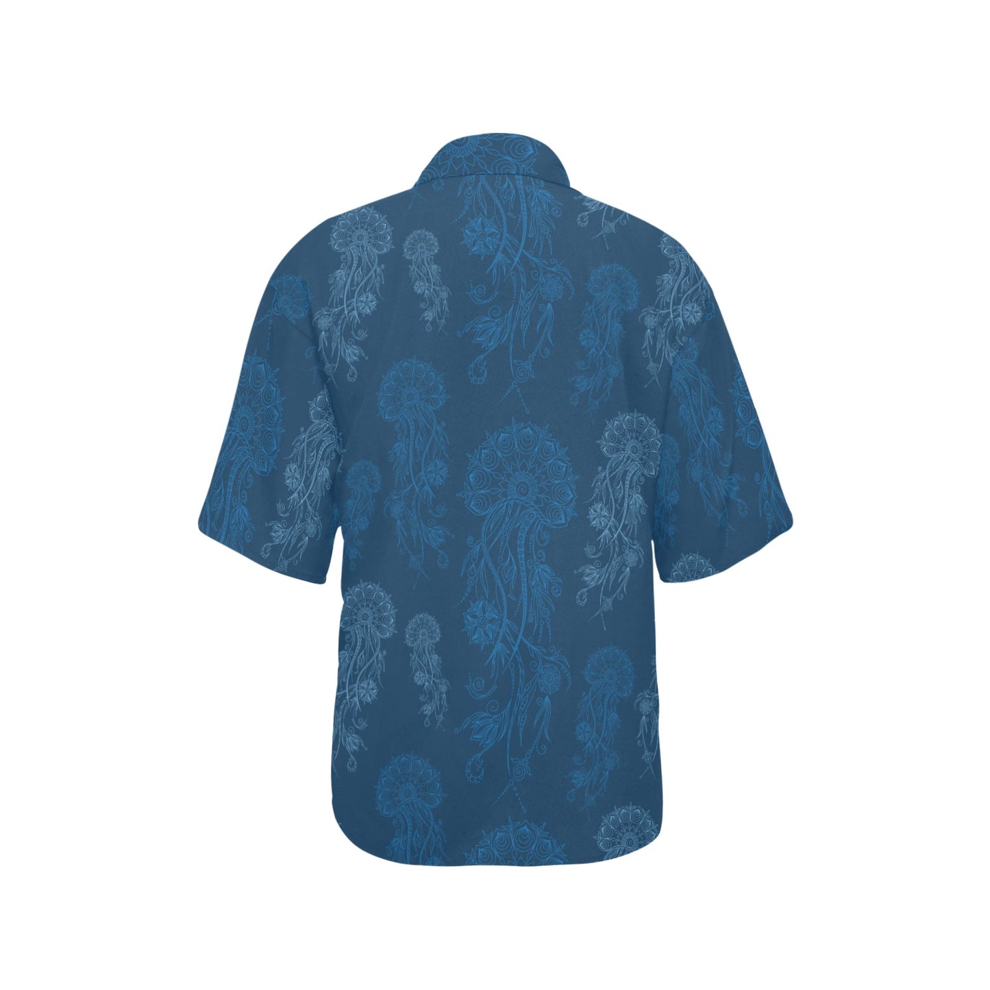 Jellyfish Pattern Print Design 01 Women's Hawaiian Shirt