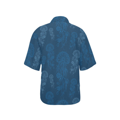 Jellyfish Pattern Print Design 01 Women's Hawaiian Shirt