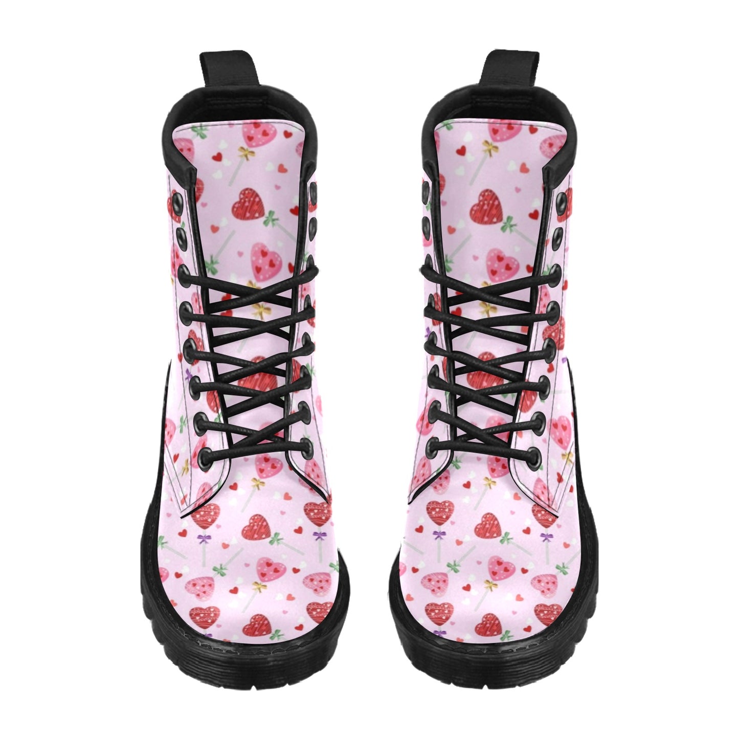 Lollipop Pattern Print Design LL07 Women's Boots