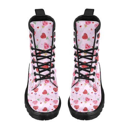 Lollipop Pattern Print Design LL07 Women's Boots