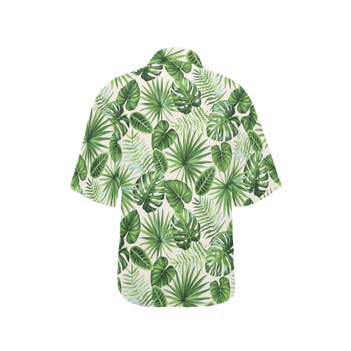 Palm Leaf Pattern Print Design A01 Women's Hawaiian Shirt