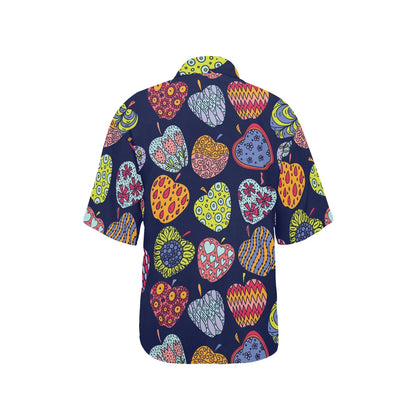 Apple Pattern Print Design AP05 Women's Hawaiian Shirt