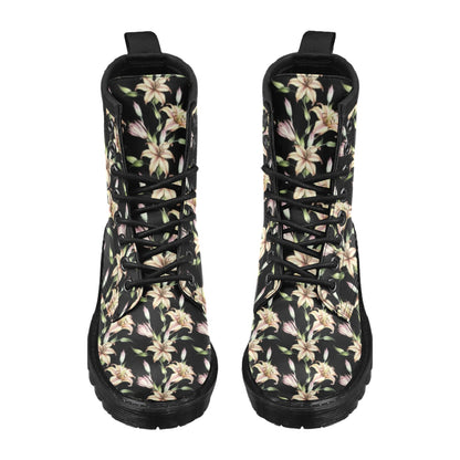 Lily Pattern Print Design LY05 Women's Boots