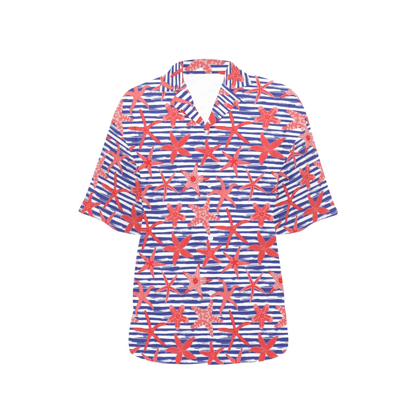 Starfish Print Design LKS401 Women's Hawaiian Shirt