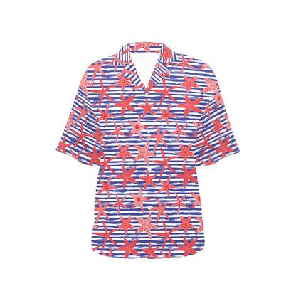 Starfish Print Design LKS401 Women's Hawaiian Shirt