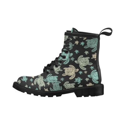 Sea Turtle Stamp Pattern Women's Boots