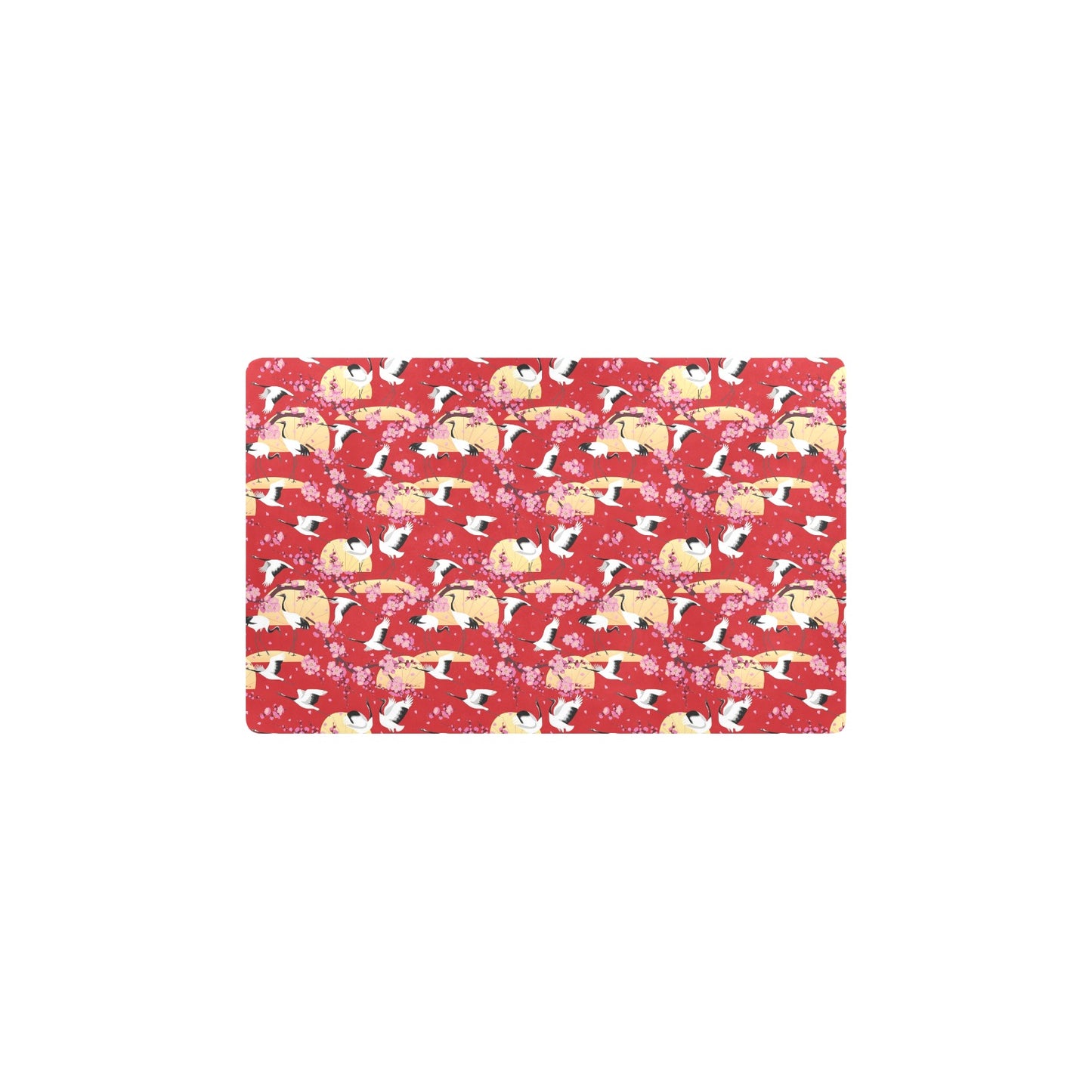 Crane Pattern Print Design 04 Kitchen Mat