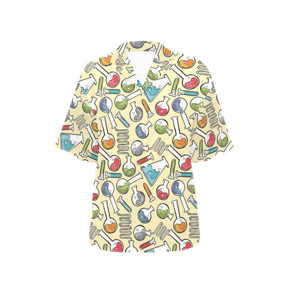 Chemical Pattern Print Design 04 Women's Hawaiian Shirt