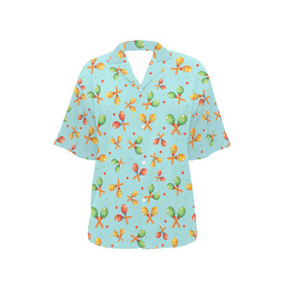 Maracas Print Design LKS402 Women's Hawaiian Shirt
