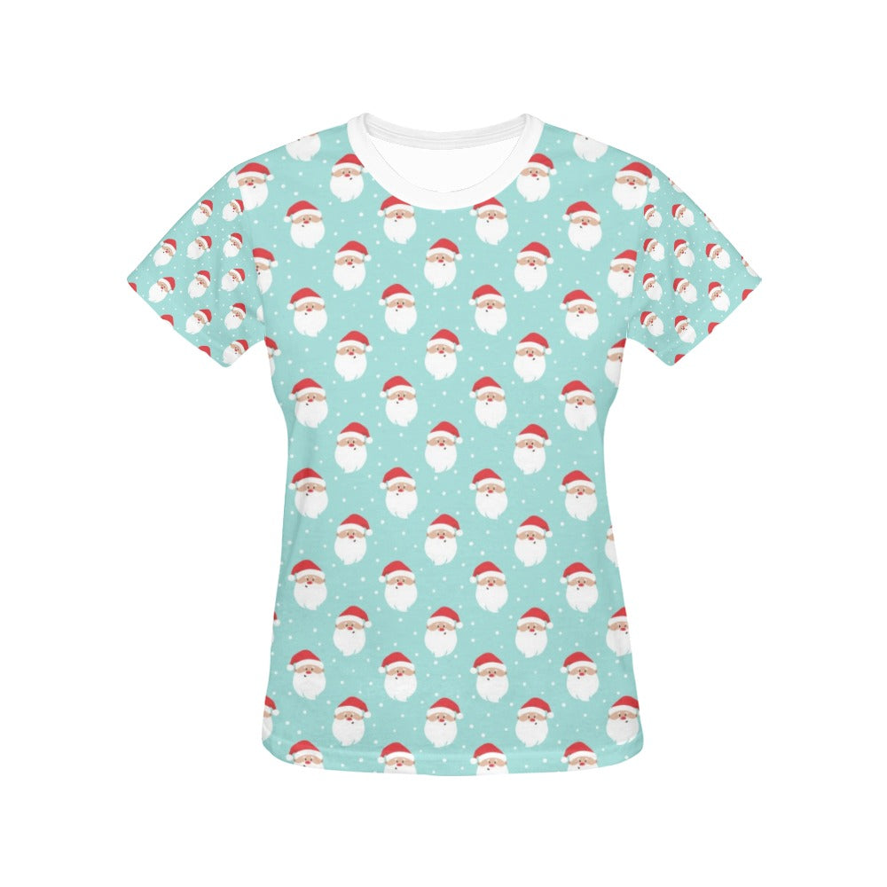 Santa Print Design LKS308 Women's  T-shirt
