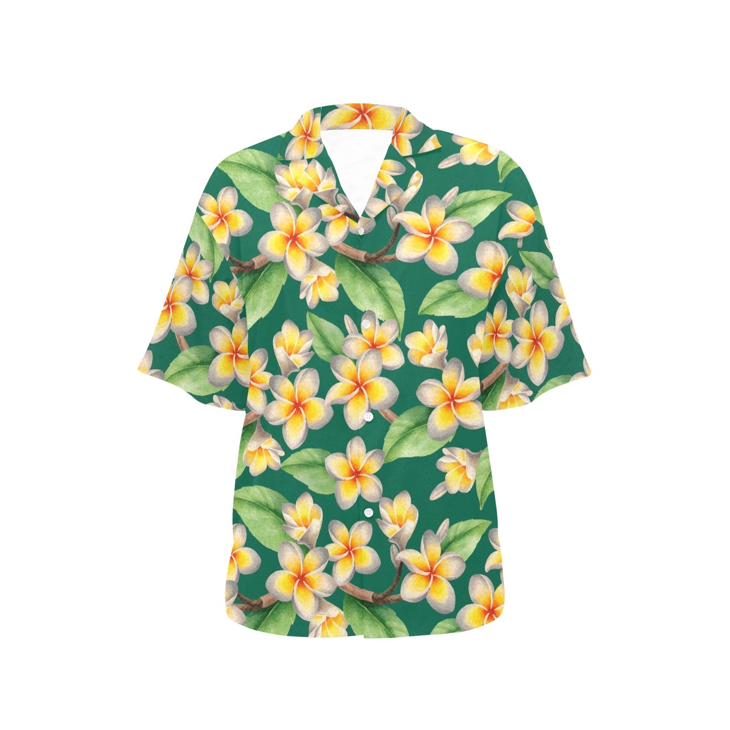 Plumeria Pattern Print Design PM07 Women's Hawaiian Shirt