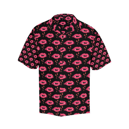 Vampire Lips Print Design LKS303 Men's Hawaiian Shirt