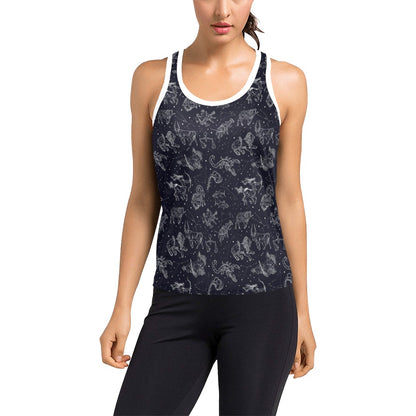 Zodiac Print Design LKS304 Women's Racerback Tank Top