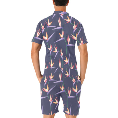 Bird Of Paradise Pattern Print Design BOP015 Men's Romper