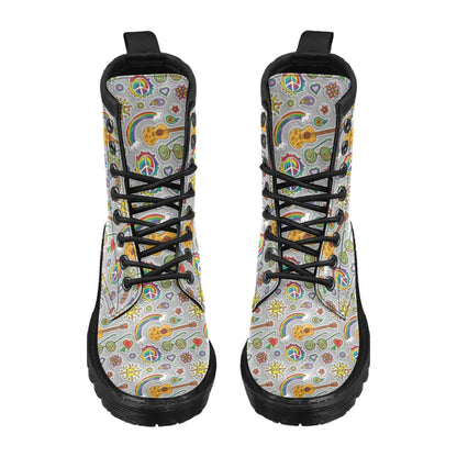 Hippie Print Design LKS306 Women's Boots