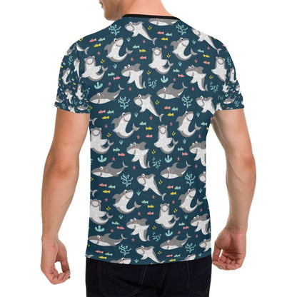 Shark Print Design LKS307 Men's All Over Print T-shirt