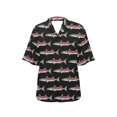 Barracuda Pattern Print Design 02 Women's Hawaiian Shirt