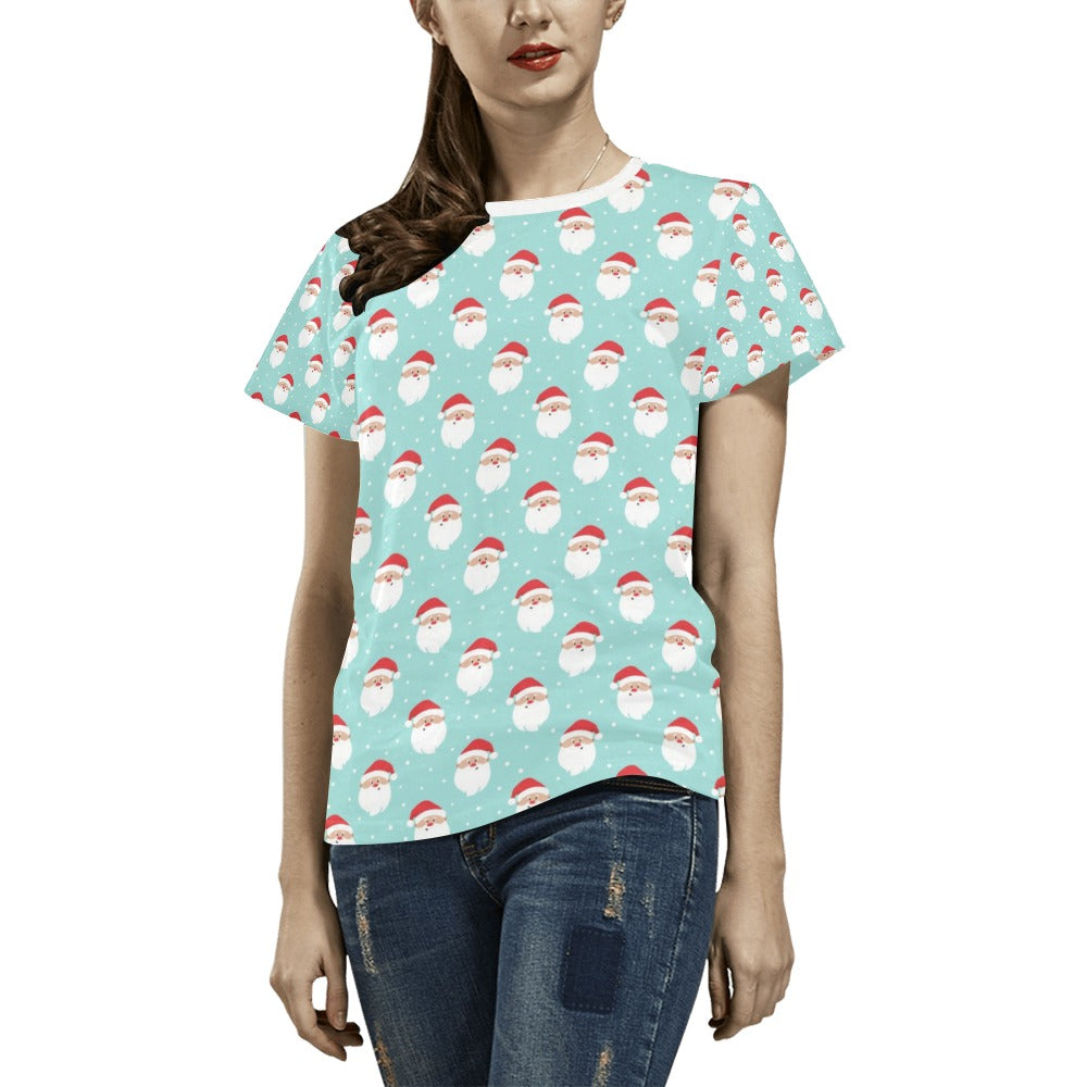Santa Print Design LKS308 Women's  T-shirt