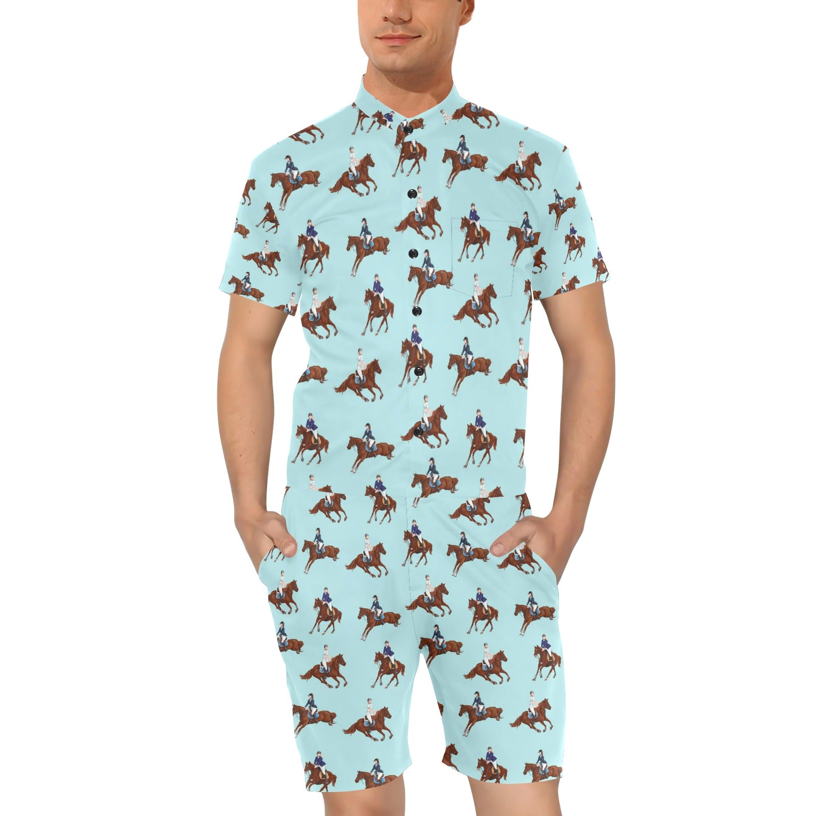 Equestrian Horse Riding Men's Romper