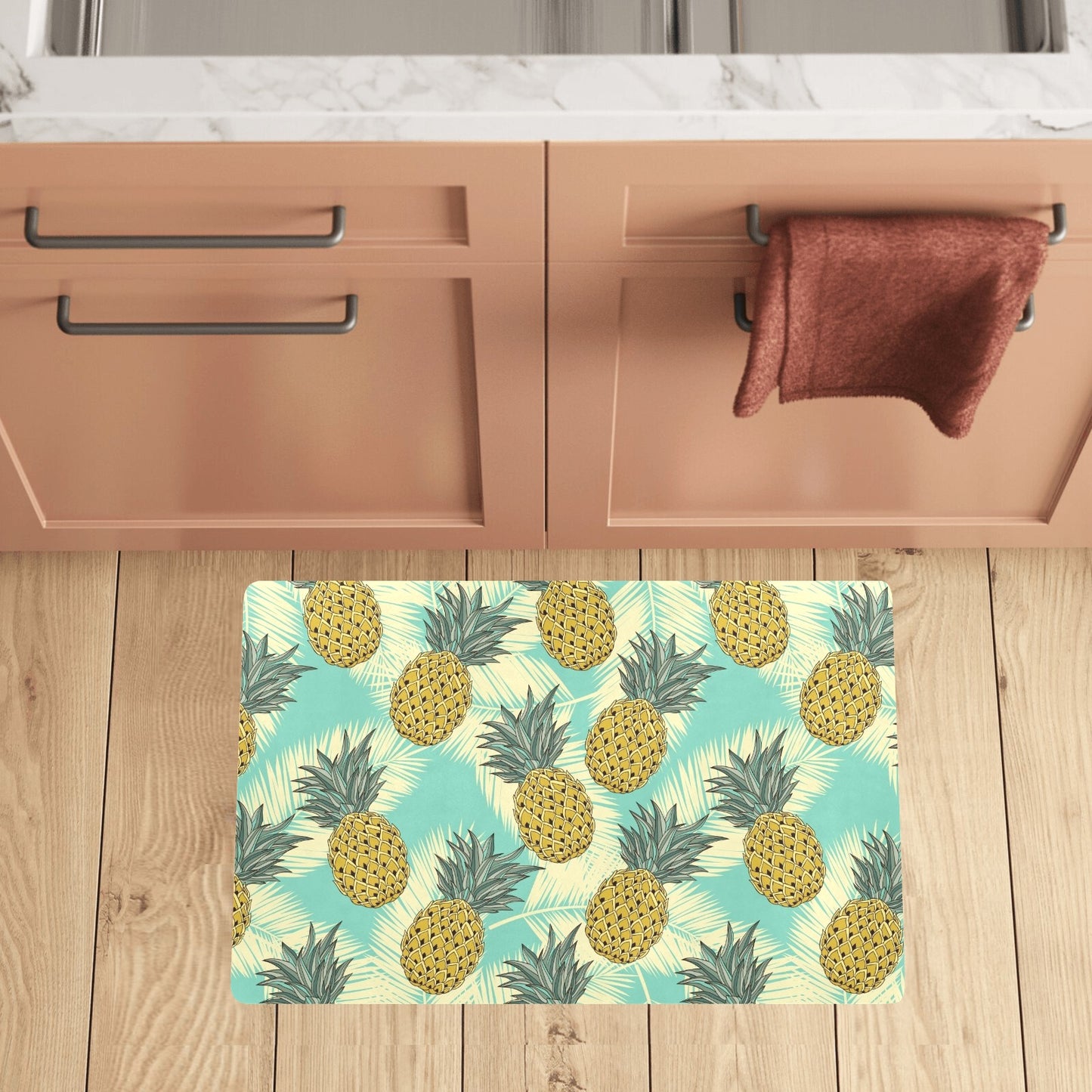 Pineapple Pattern Print Design PP03 Kitchen Mat