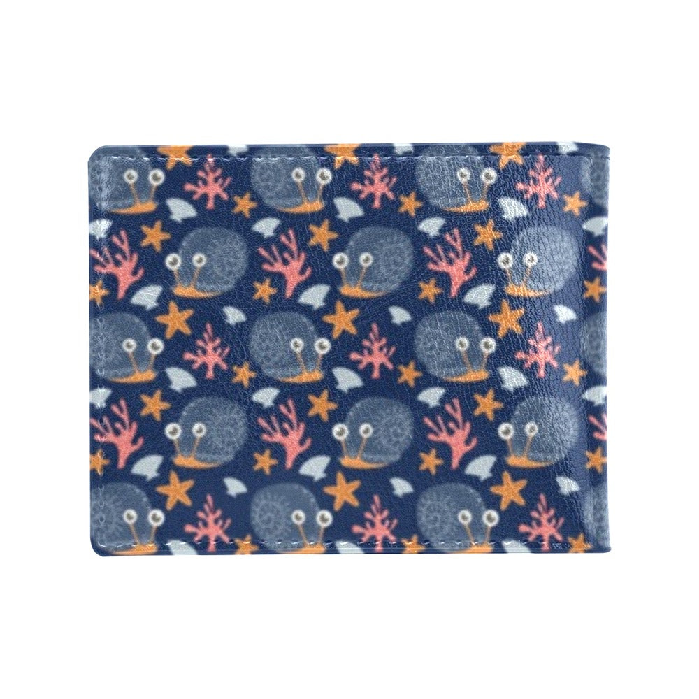 Snail Print Design LKS402 Men's ID Card Wallet