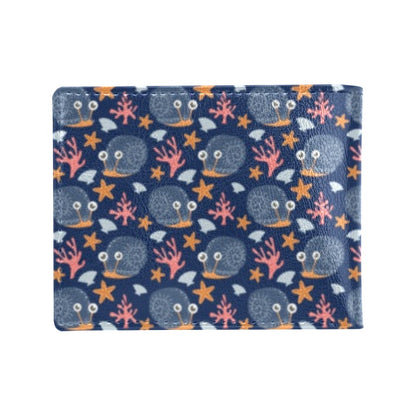 Snail Print Design LKS402 Men's ID Card Wallet