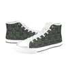 Sun Moon Print Design LKS307 High Top Women's White Shoes