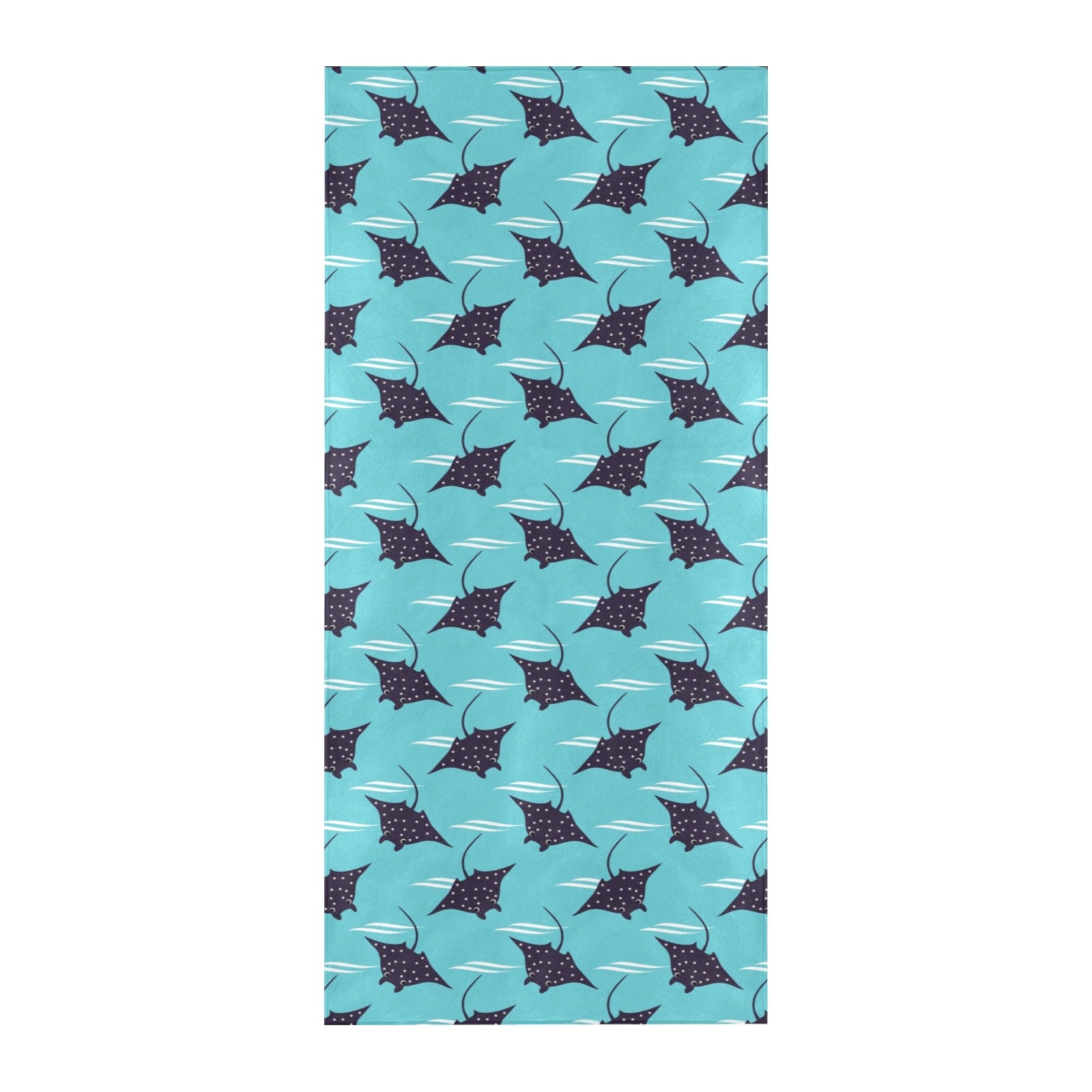 Manta Ray Print Design LKS403 Beach Towel 32" x 71"