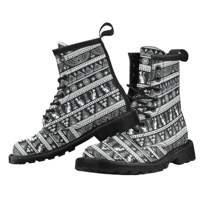 Tribal Pattern Print Design LKS305 Women's Boots