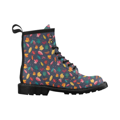 Elm Leave Colorful Print Pattern Women's Boots