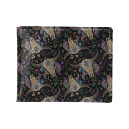 Buffalo Head Print Design LKS401 Men's ID Card Wallet