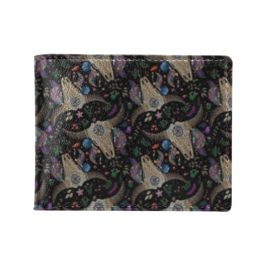 Buffalo Head Print Design LKS401 Men's ID Card Wallet