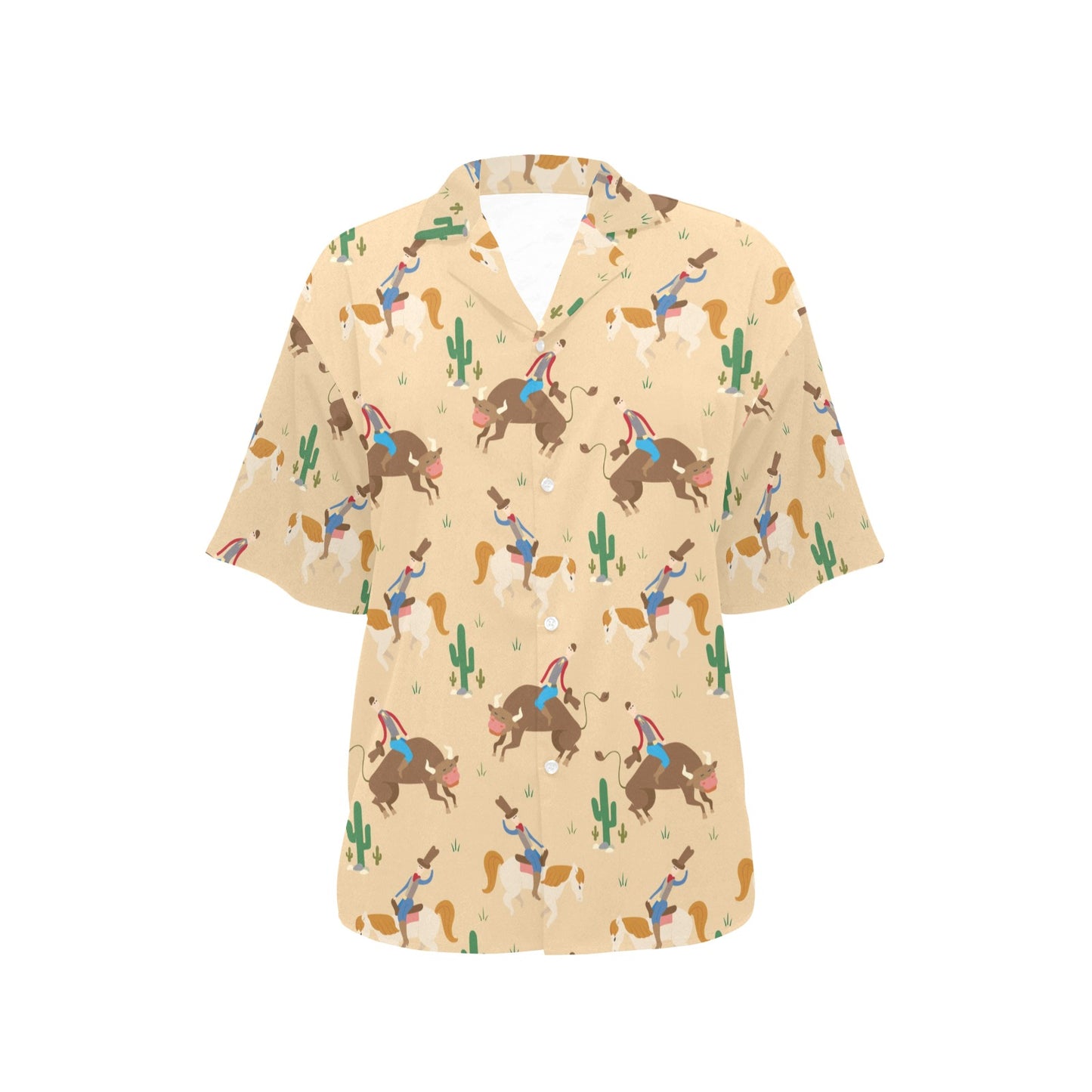 Rodeo Pattern Print Design A02 Women's Hawaiian Shirt