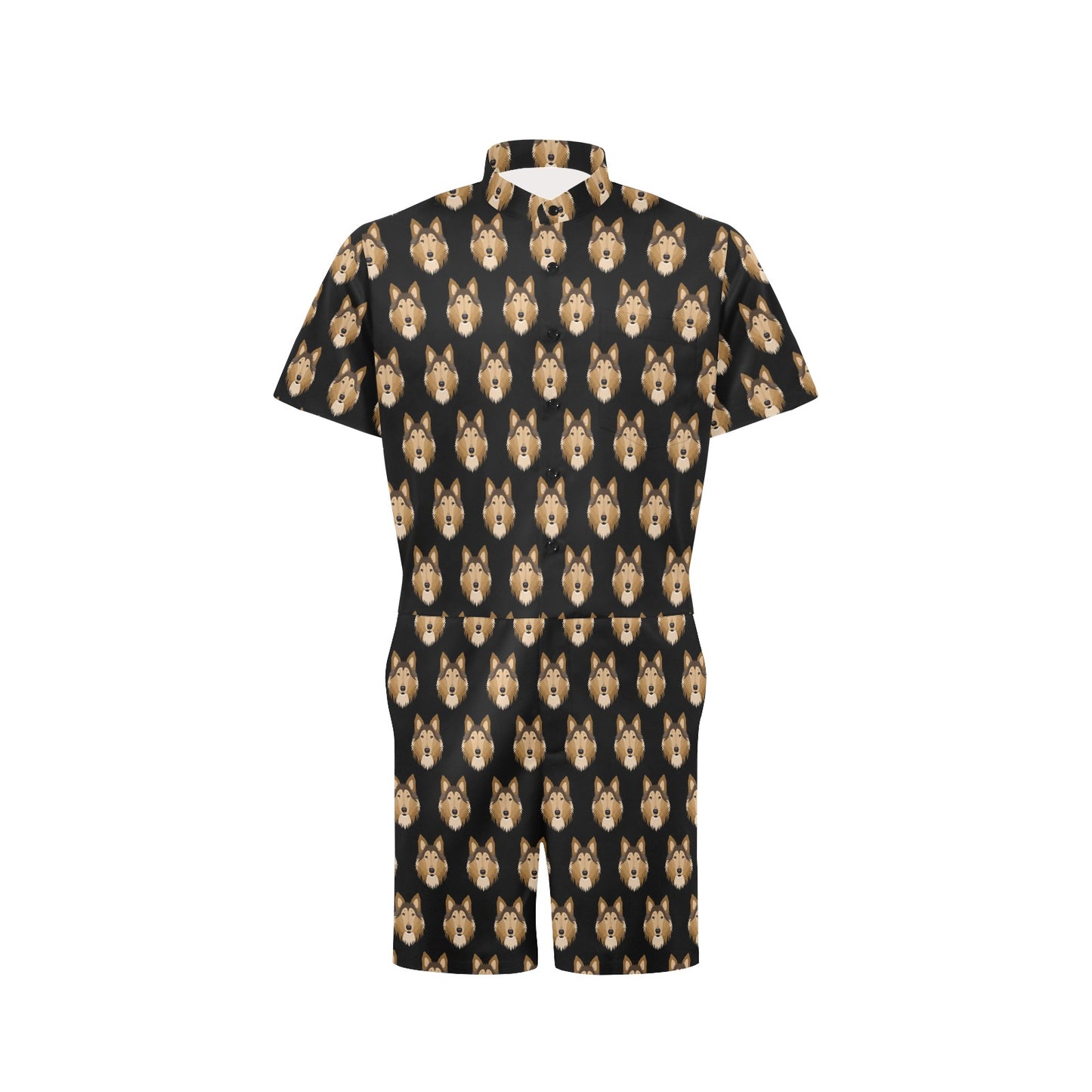 Collies Pattern Print Design 01 Men's Romper