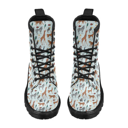 Safari Animal Print Design LKS306 Women's Boots
