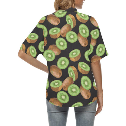 Kiwi Pattern Print Design KW03 Women's Hawaiian Shirt