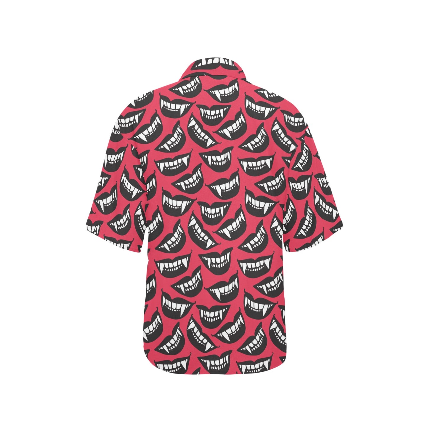 Vampire Lips Print Design LKS305 Women's Hawaiian Shirt