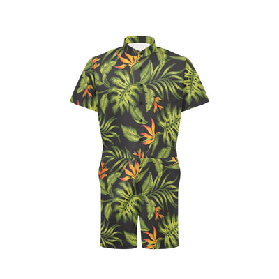 Bird Of Paradise Pattern Print Design BOP013 Men's Romper