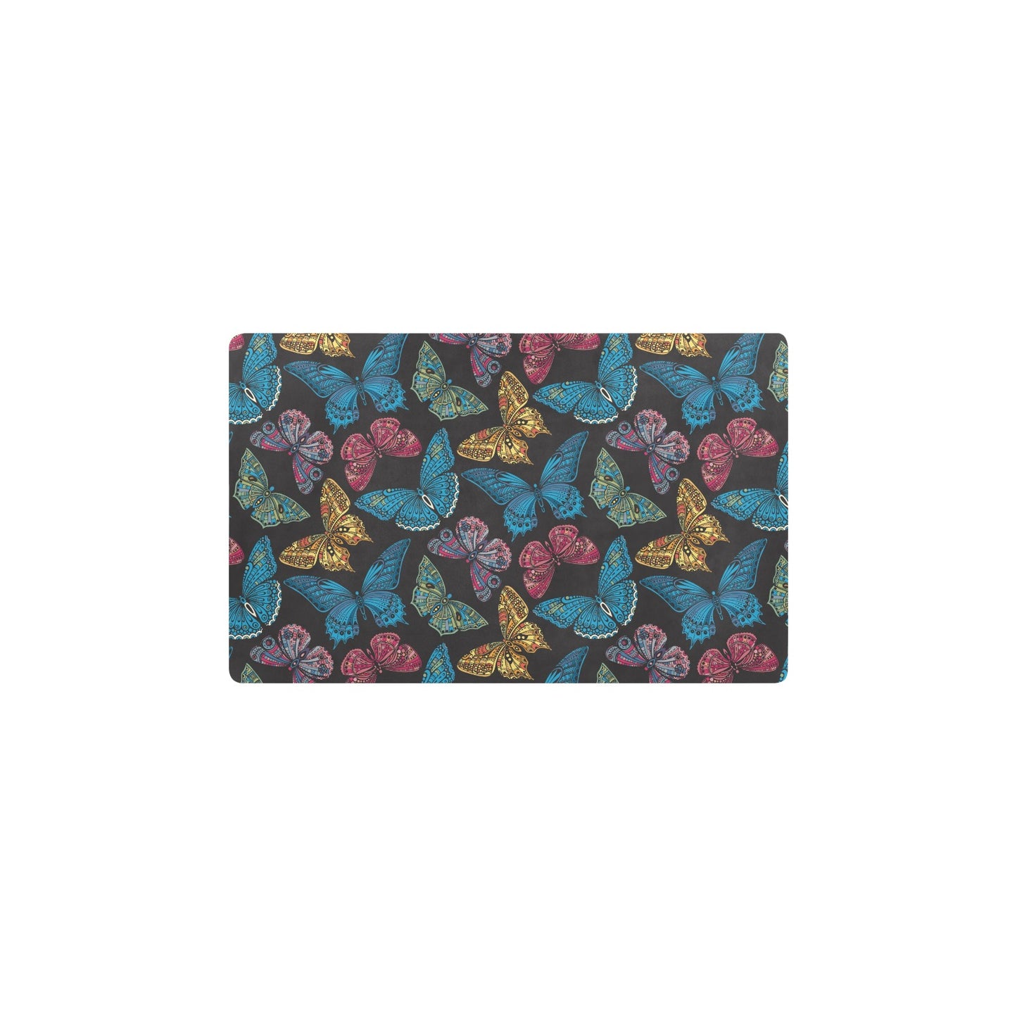 Butterfly Mandala Style Kitchen Mat