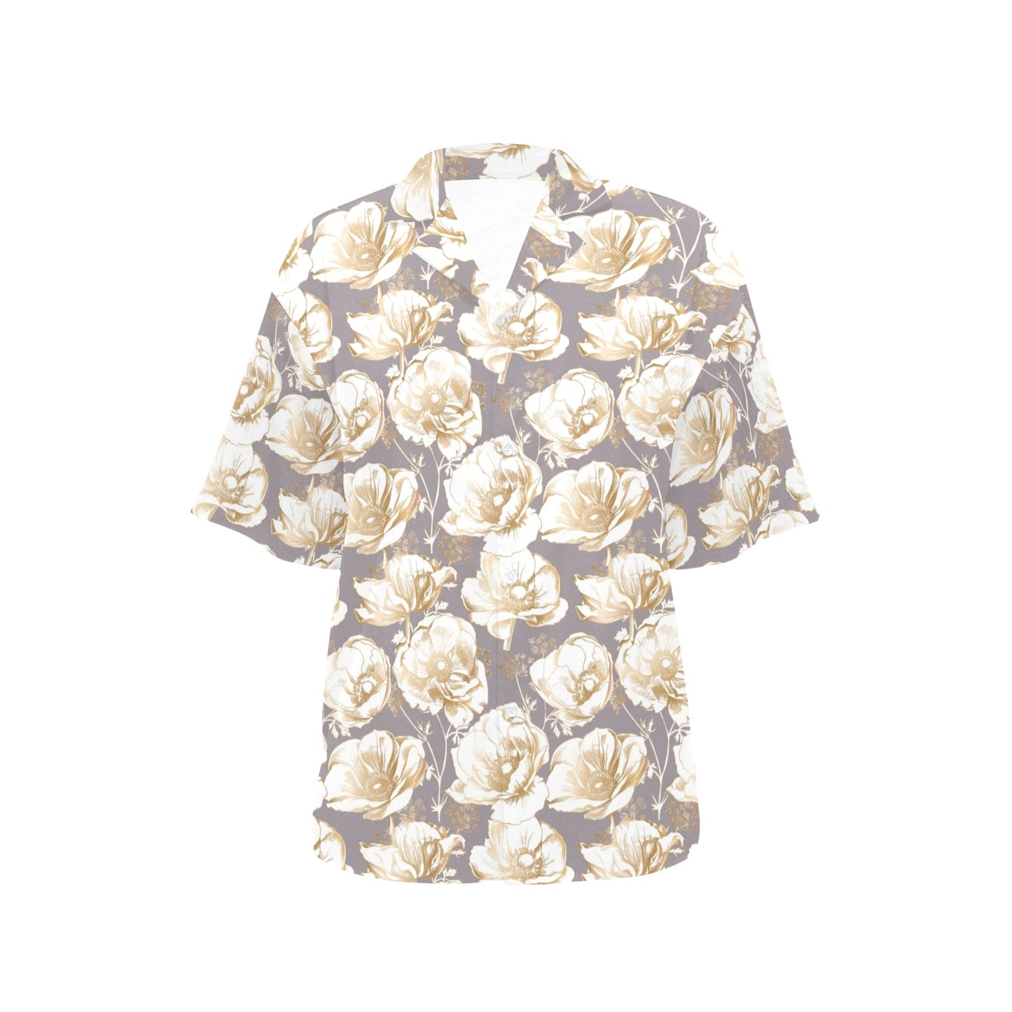 Anemone Pattern Print Design AM05 Women's Hawaiian Shirt