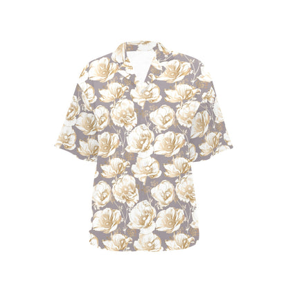 Anemone Pattern Print Design AM05 Women's Hawaiian Shirt