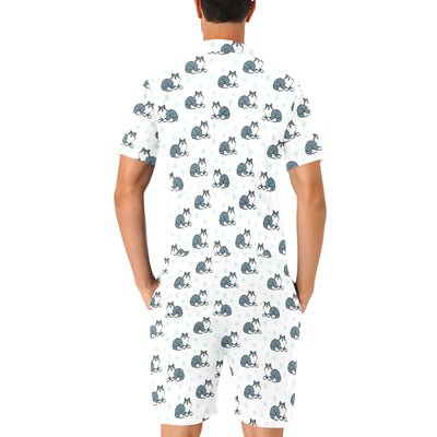 Alaskan Malamute Pattern Print Design 03 Men's Romper