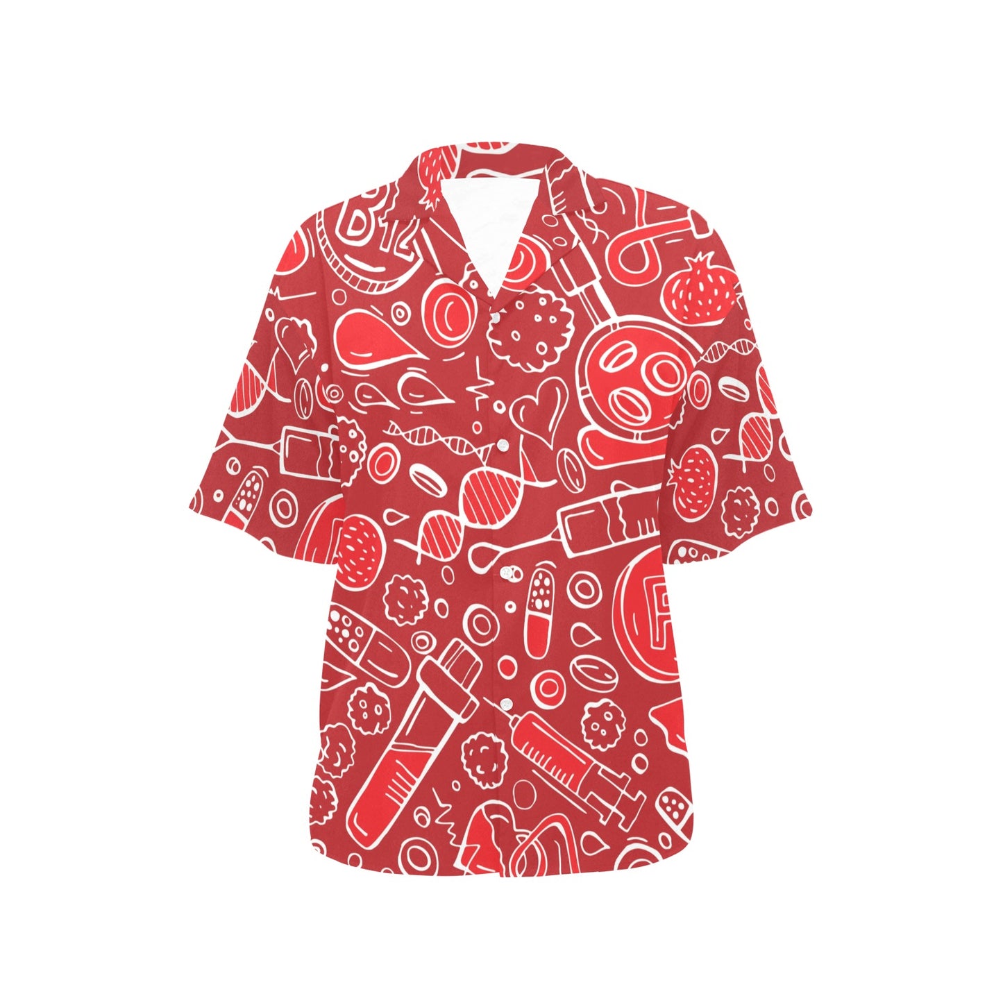 Phlebotomist Pattern Print Design A02 Women's Hawaiian Shirt