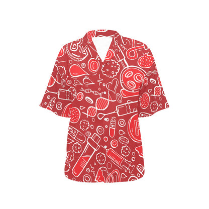 Phlebotomist Pattern Print Design A02 Women's Hawaiian Shirt