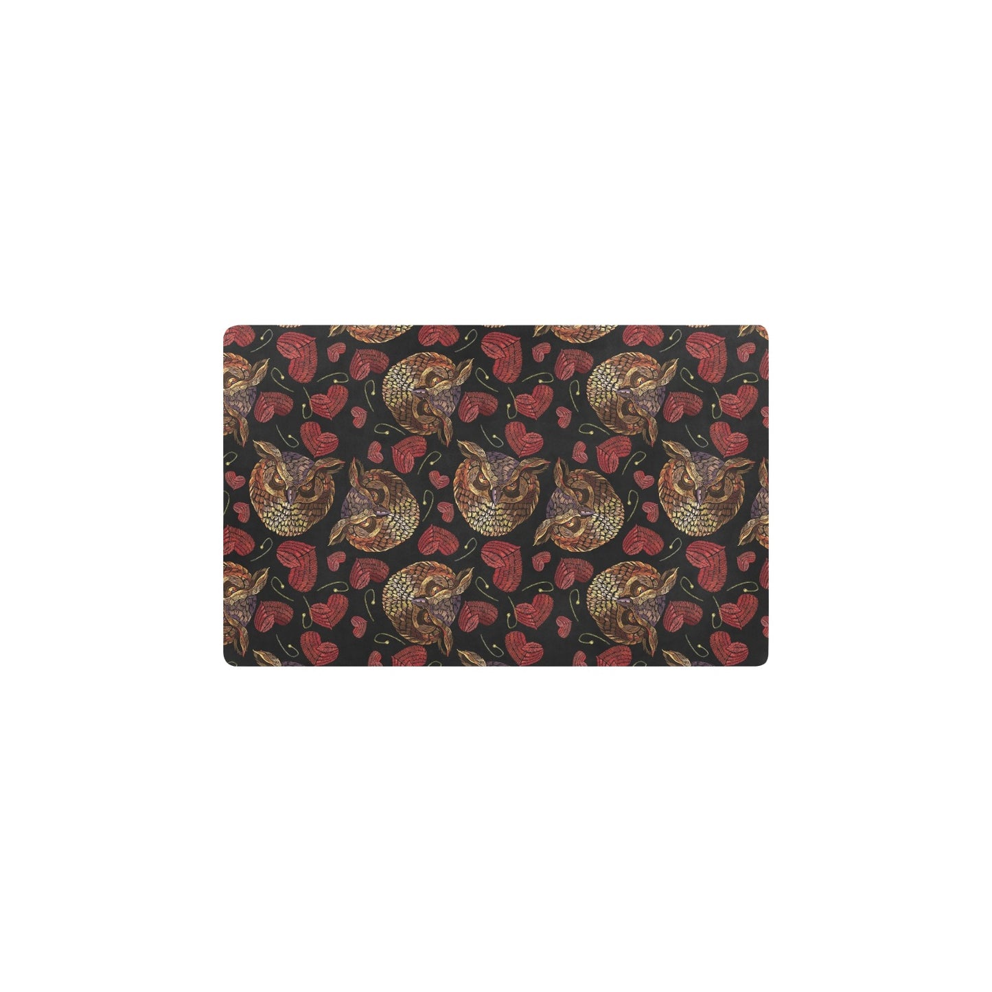 Owl Pattern Print Design A08 Kitchen Mat